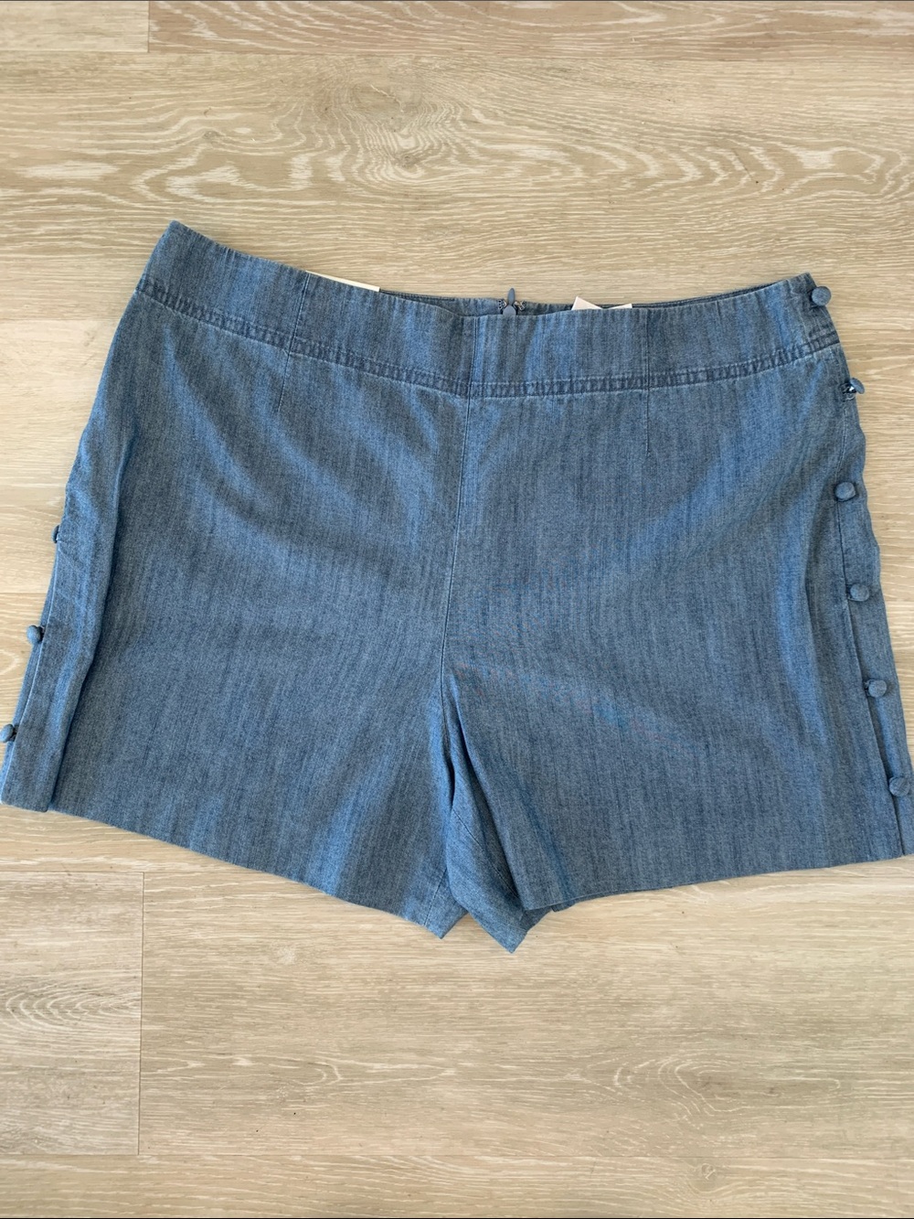 NWT, Club Monaco Blue Button-Trim Bermuda Shorts